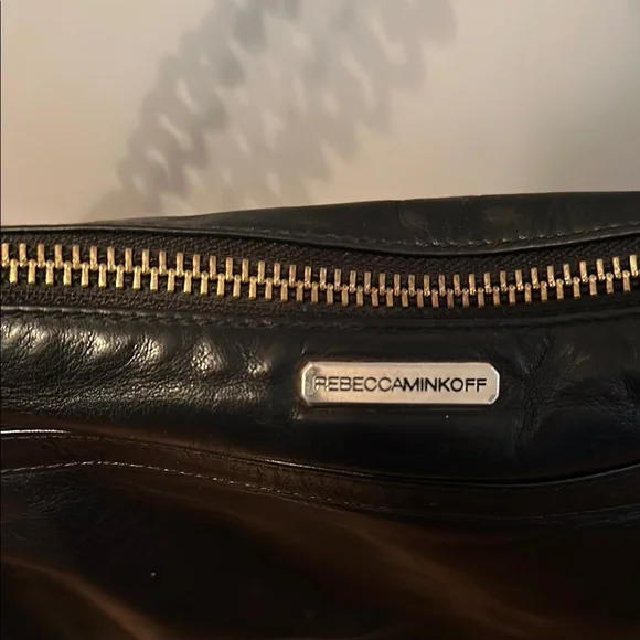 Rebecca Minkoff Black Crossbody Bag with Silver Chain - Picture 2 of 6